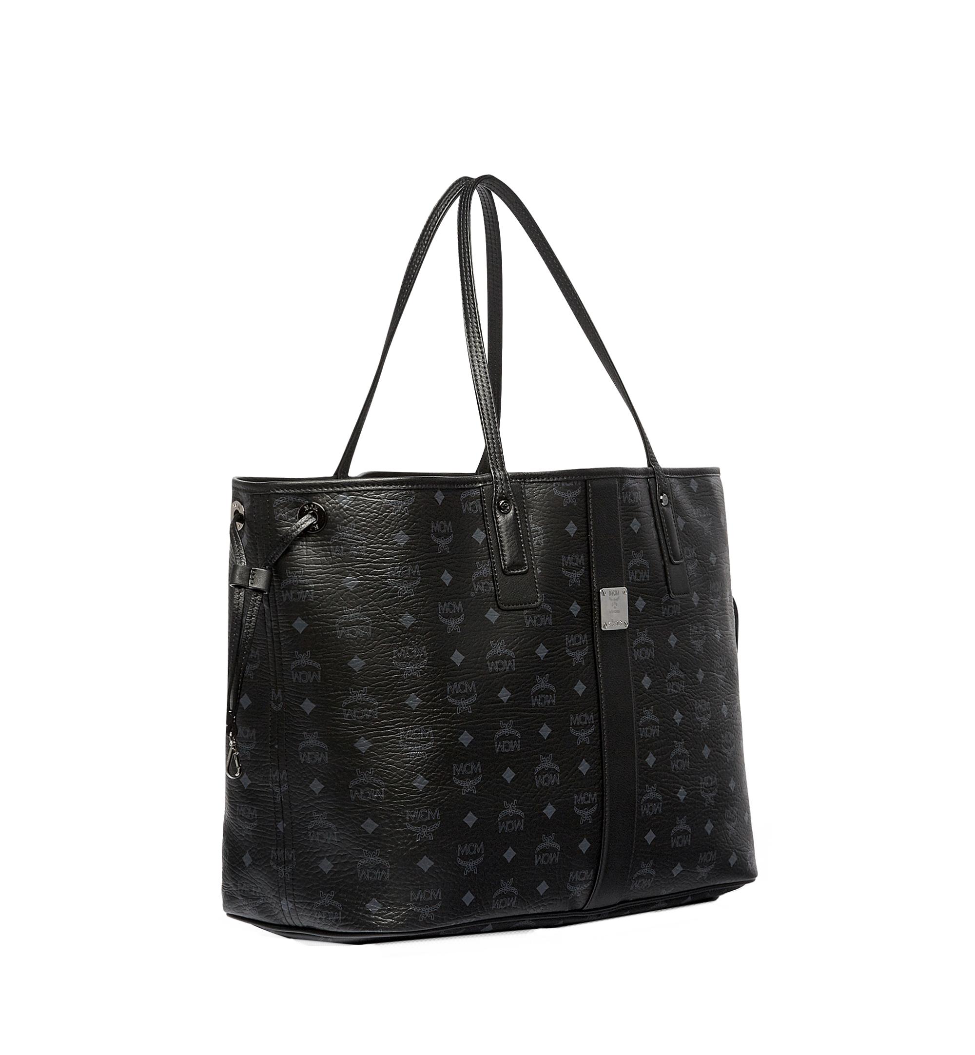 Additional view 1 of Sac cabas réversible grand Liz en Visetos - Noir