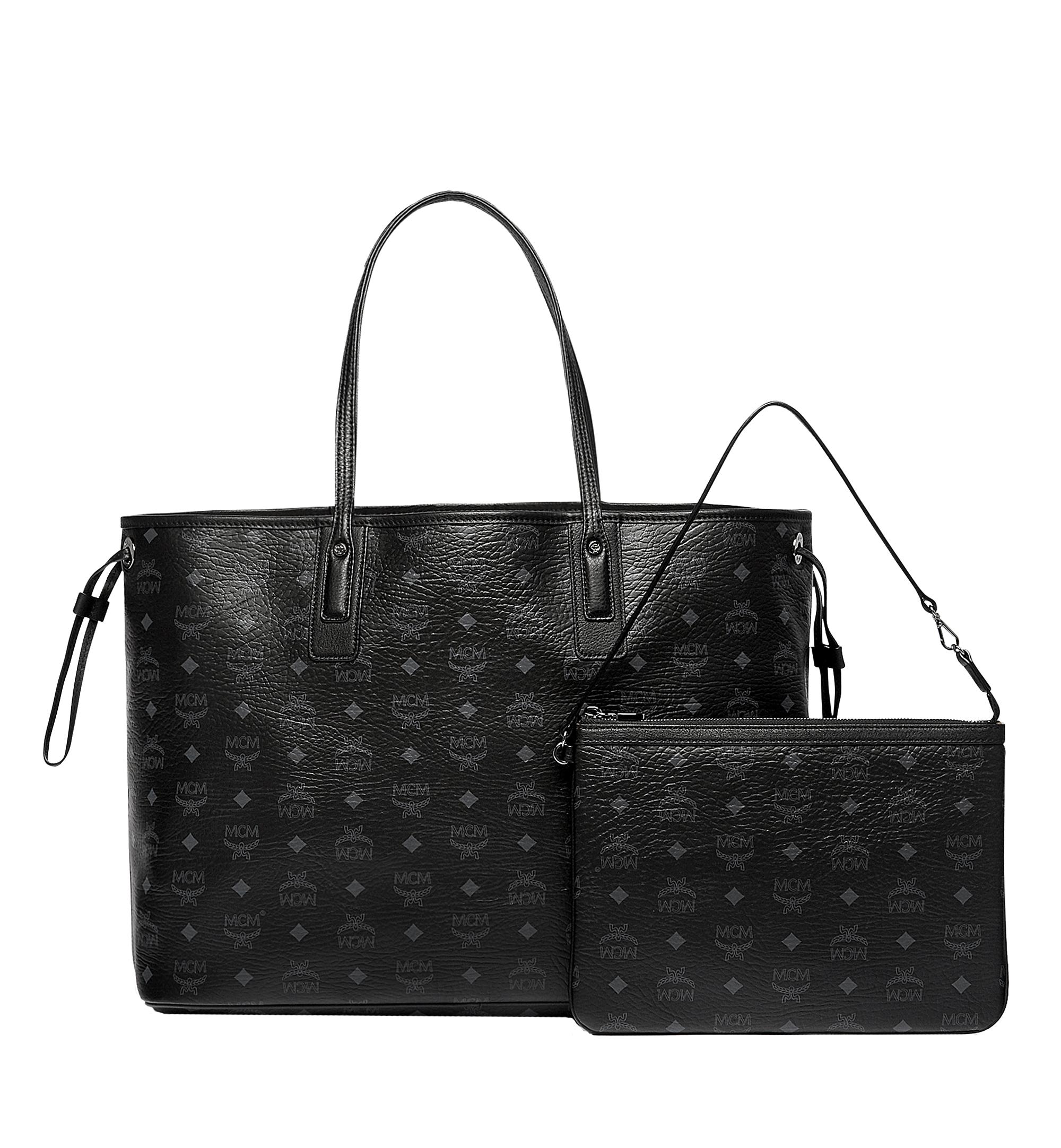 Additional view 3 of Sac cabas réversible grand Liz en Visetos - Noir