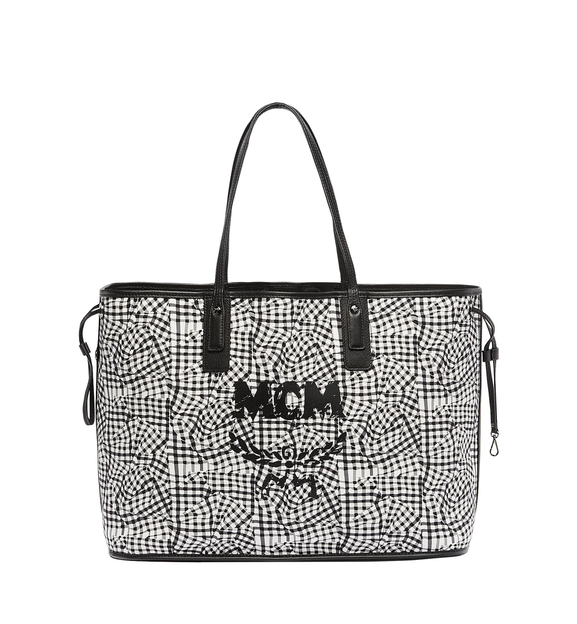 Additional view 5 of Sac cabas réversible grand Liz en Visetos - Noir