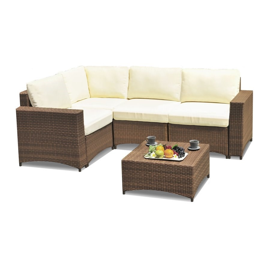Studio Shine Collection Modular Sectional Set With Coffee Table