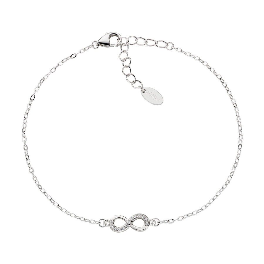 Bracelet à chaîne infinie sertie de pierres - Femmes - Argent sterling