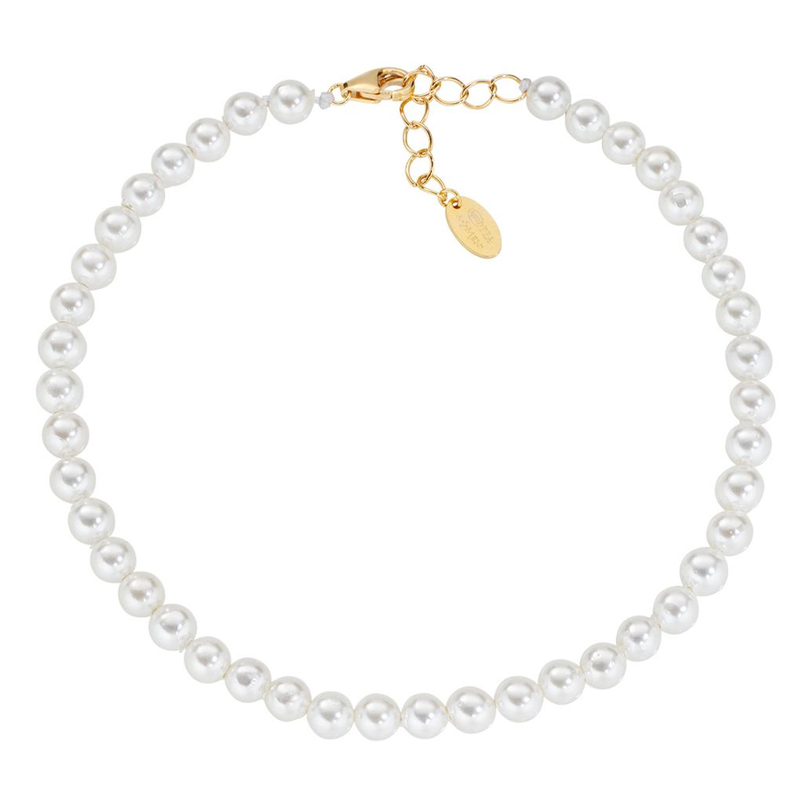 Bracelet de perles plaqué or - Femmes - Perle/Or - Grand