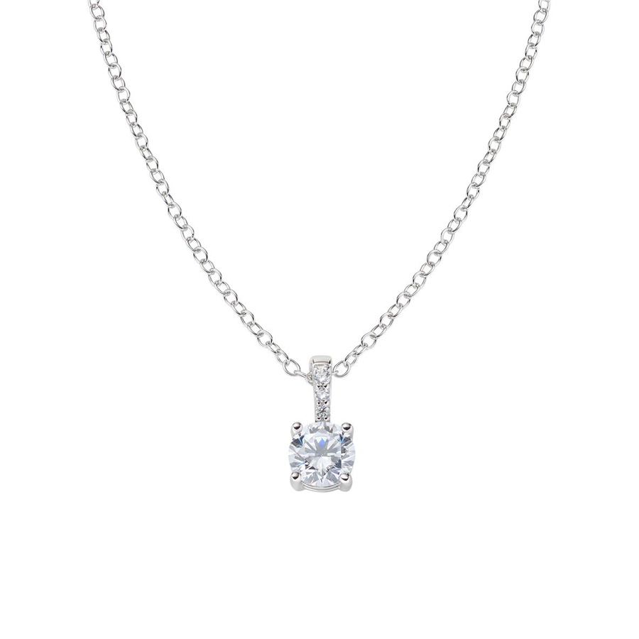 Cubic Zirconium Necklace - Women - Silver