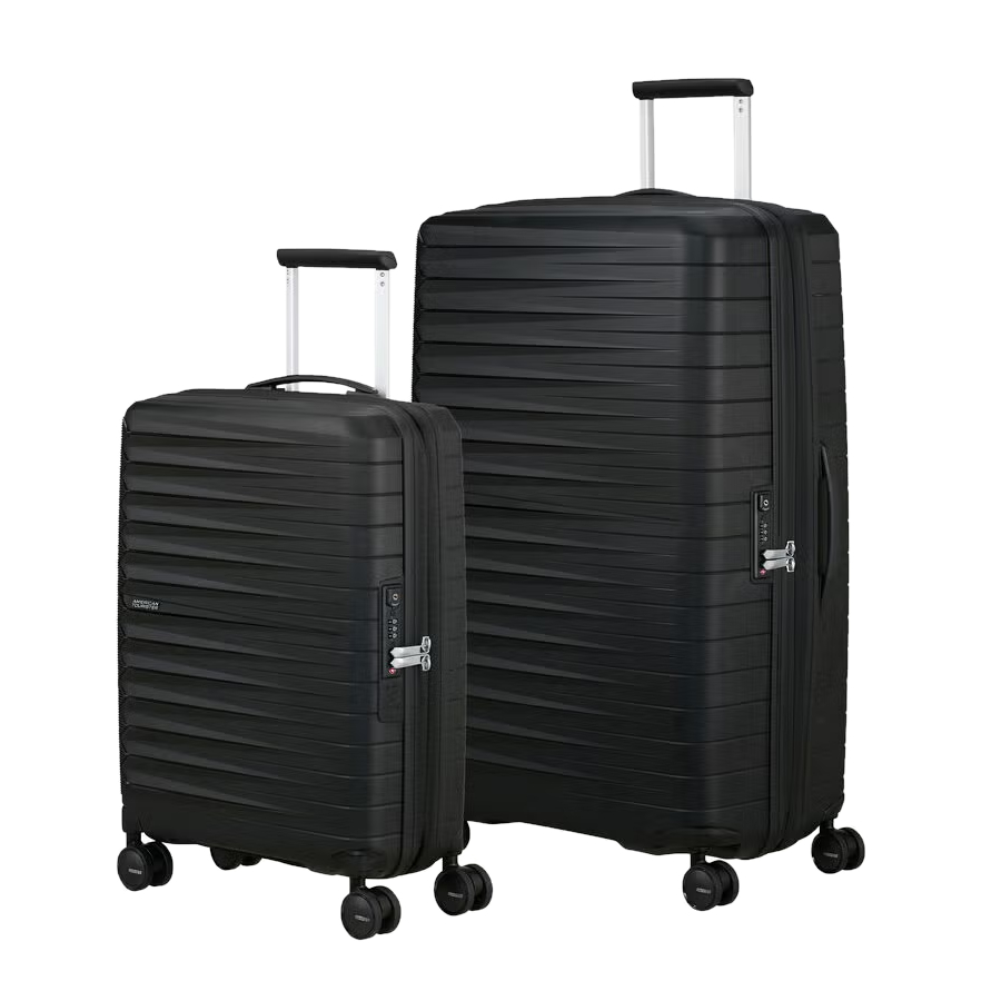 FastForward Hardside Nested Luggage Set - Flash Black - 2 pieces