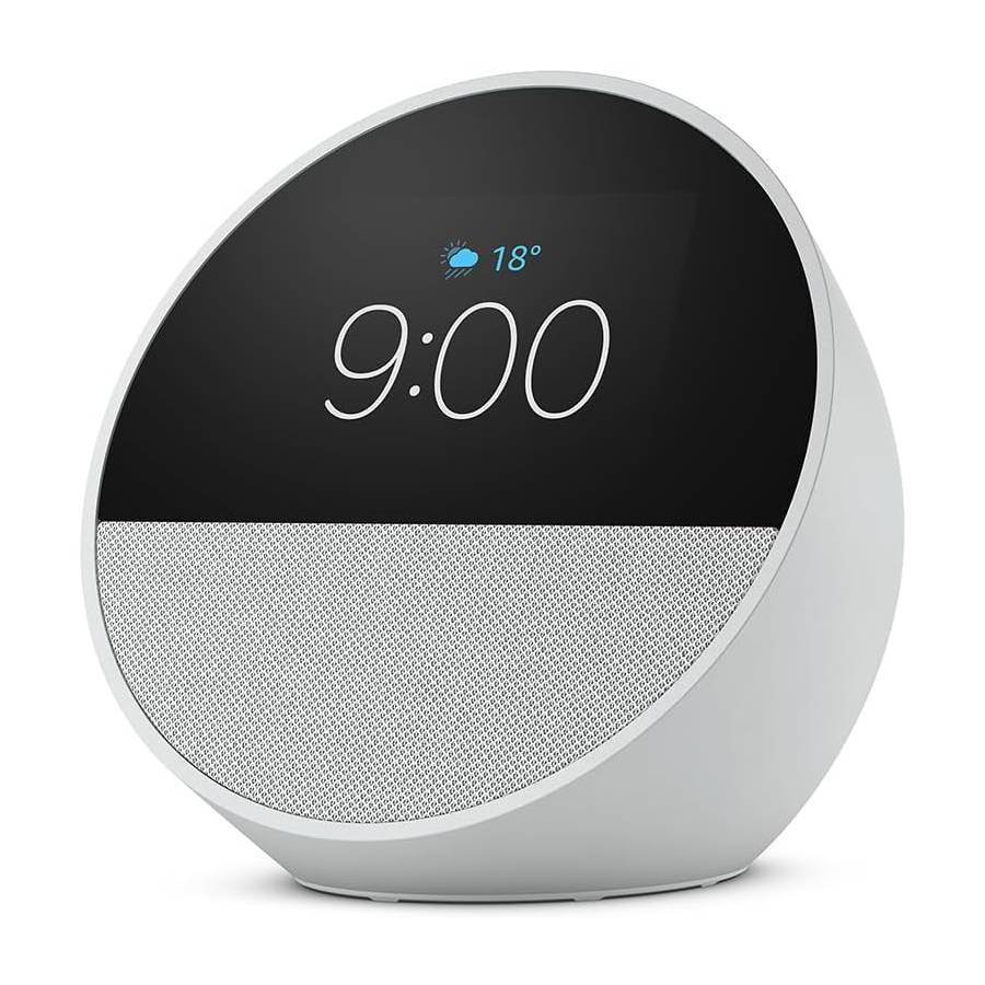 Echo Spot Smart Alarm Clock - Glacier White