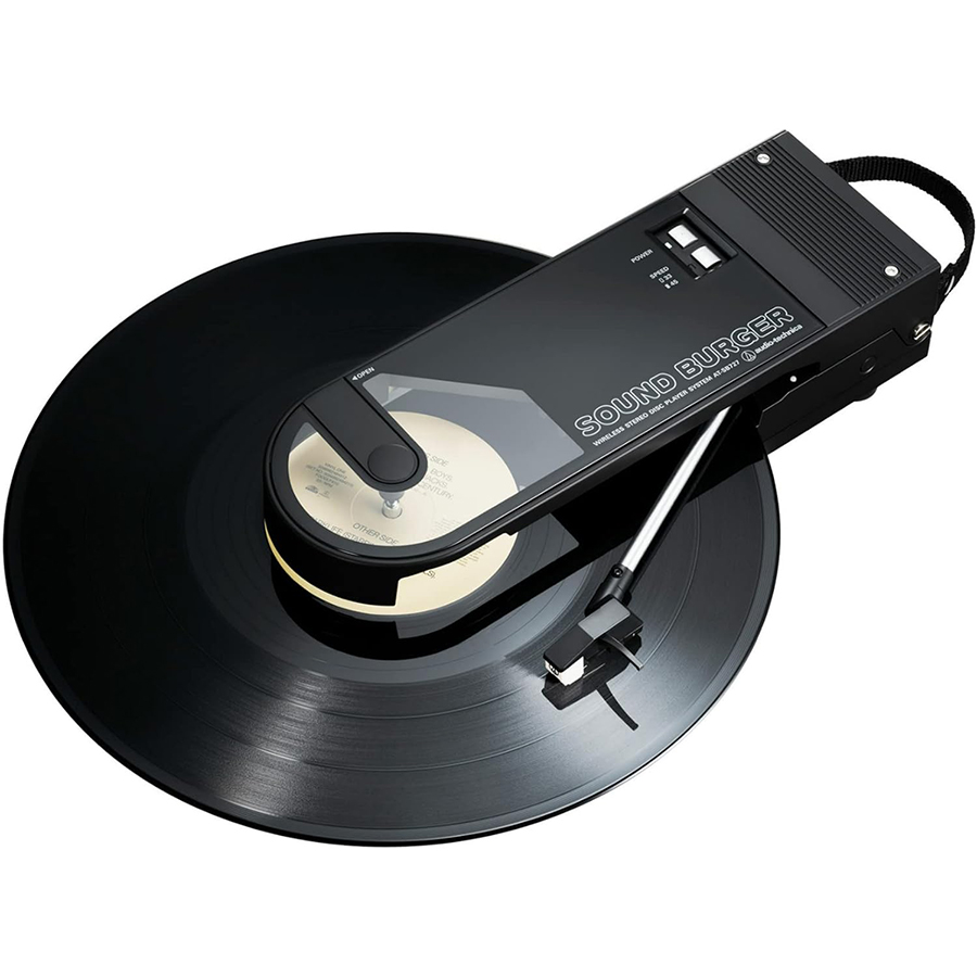 Belt-Driven Portable Turntable - Black