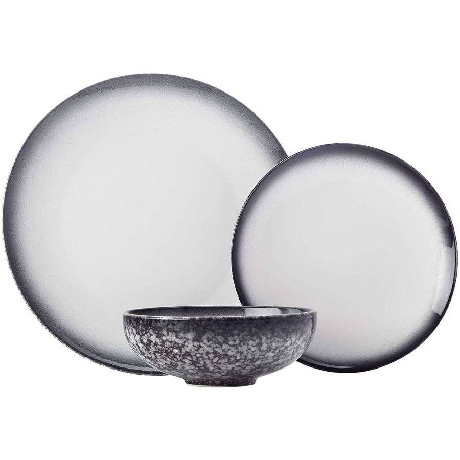 Service de table en granit Caviar 12 pièces