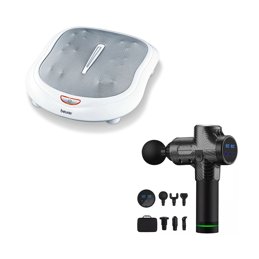 Appareil de massage des pieds shiatsu avec pistolet de massage à main