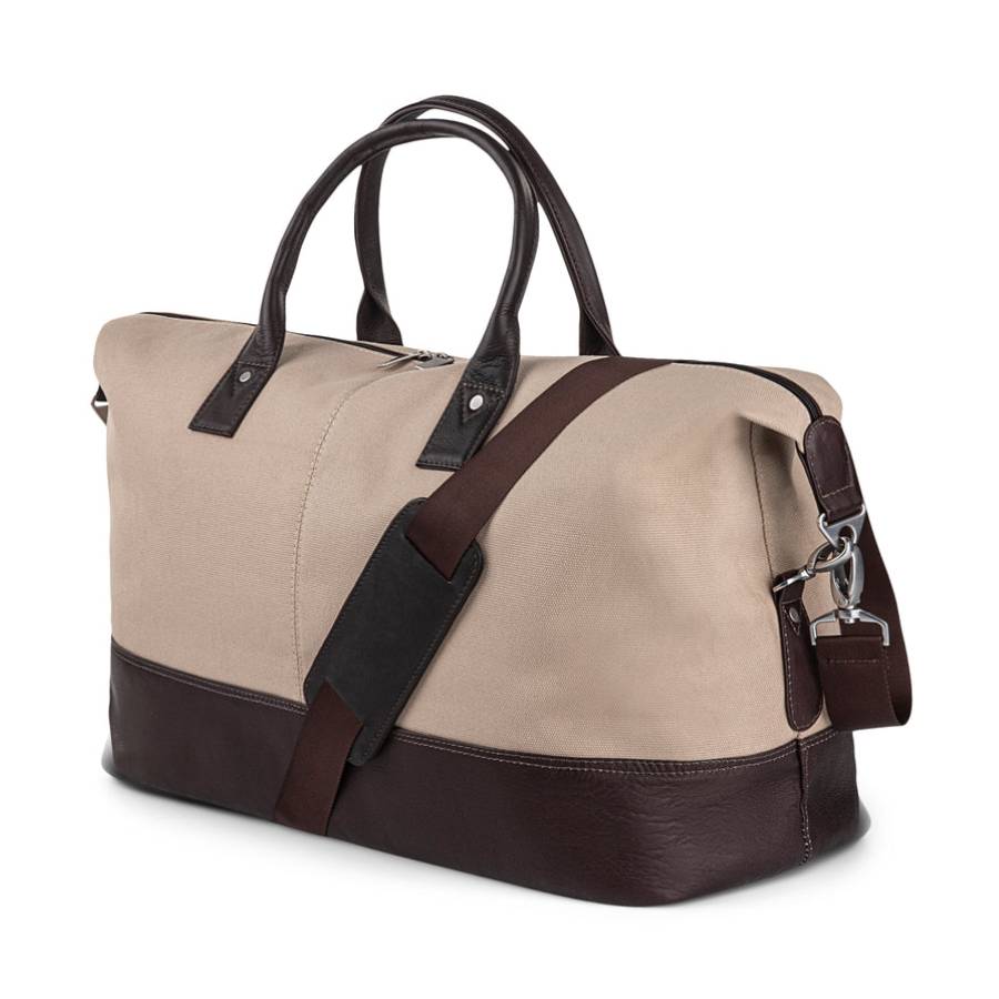 Canvas Colombia Duffle Bag - Natural/ Brown