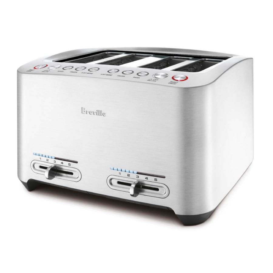 Die-Cast 4-Slice Smart Toaster - Brushed Stainless Steel