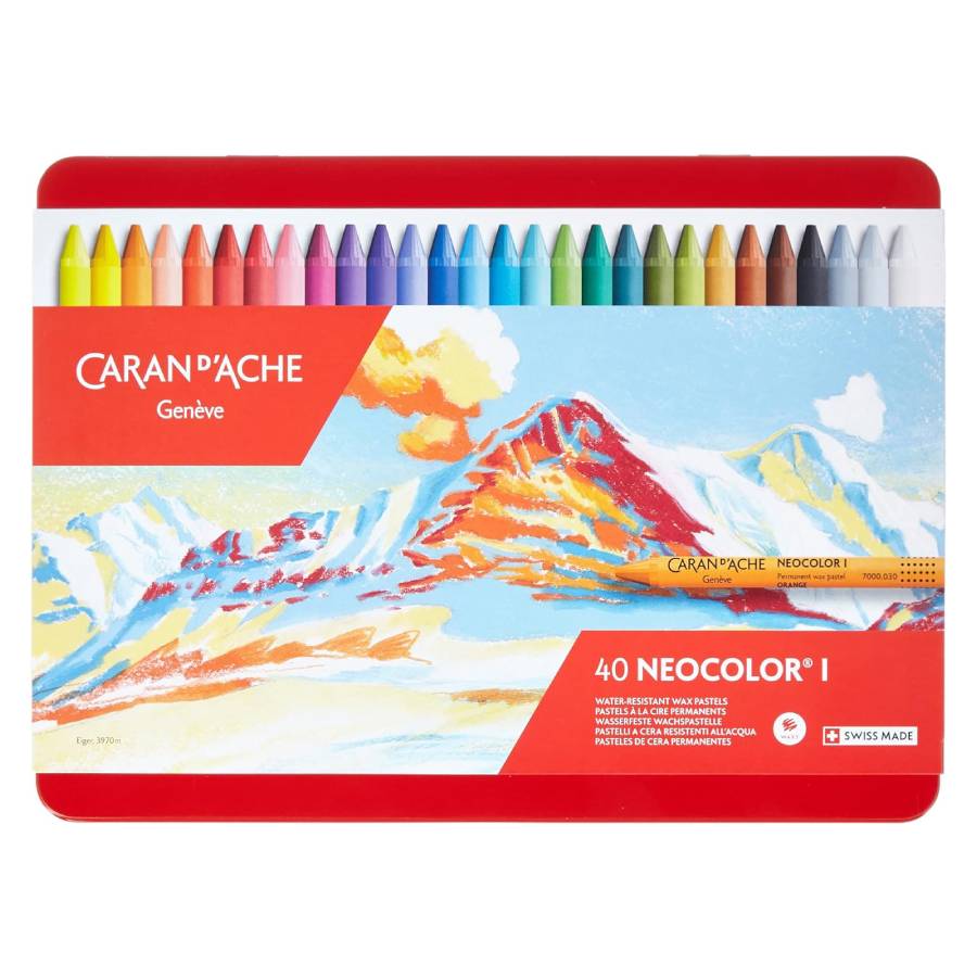 Neocolor I  Wax Pastels Box - 40 Pastels