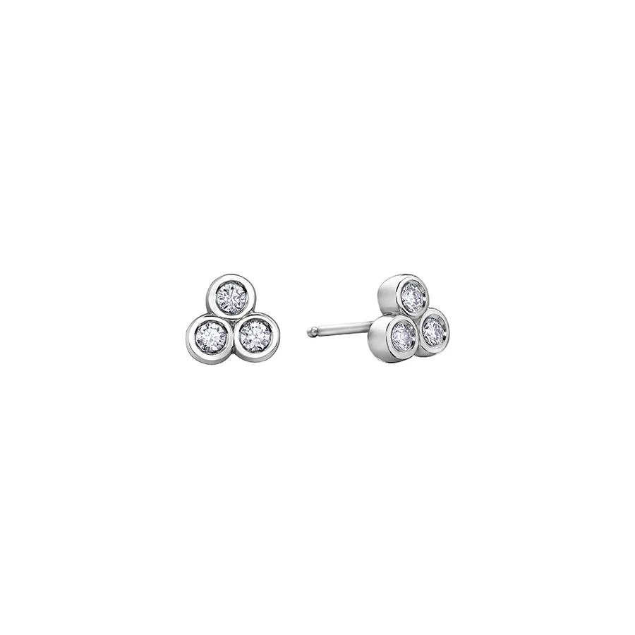 Diamond Stud Earrings in 10K (0.2 CT. T. W.) - Silver