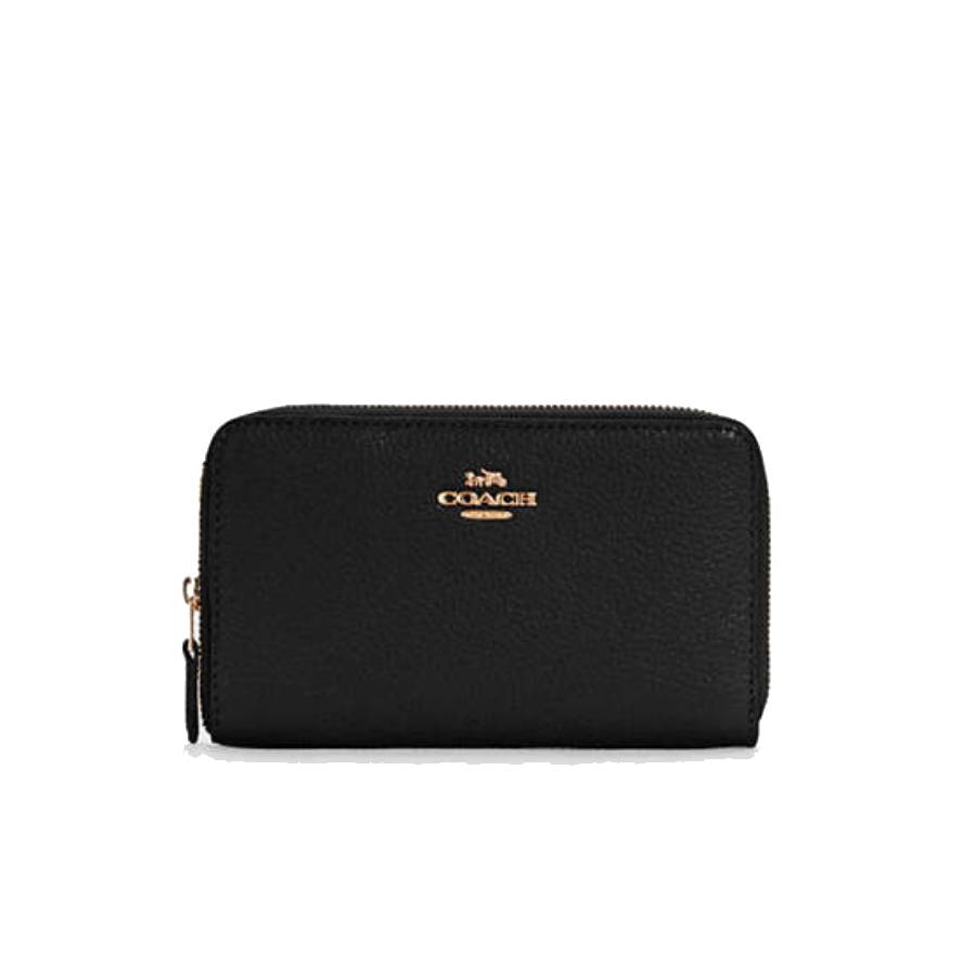 Medium Id Zip Wallet - Black