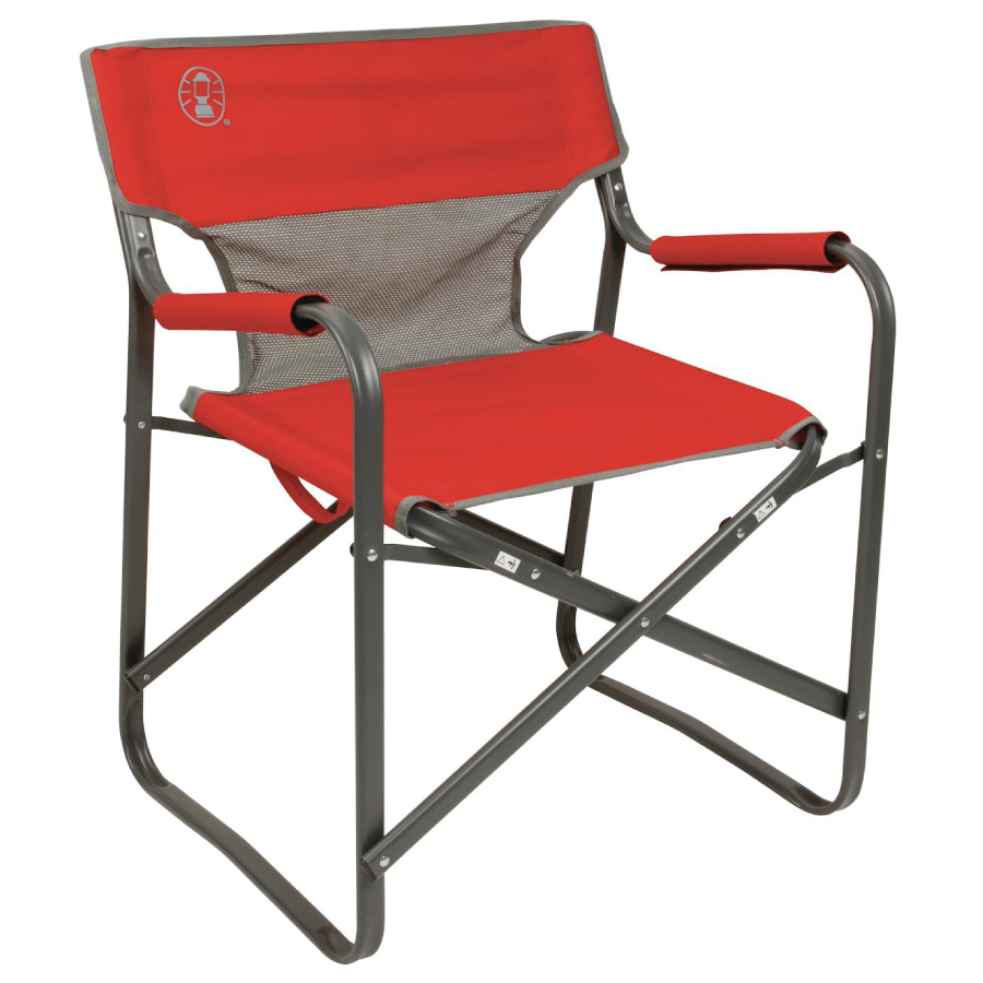 Outpost Breeze Steel Deck Chair - Red