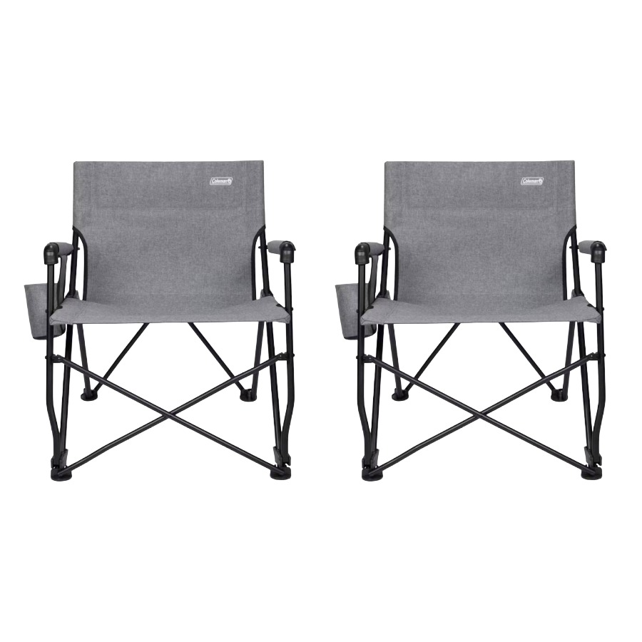 Set of 2 Forester Deck Chairs - Grey