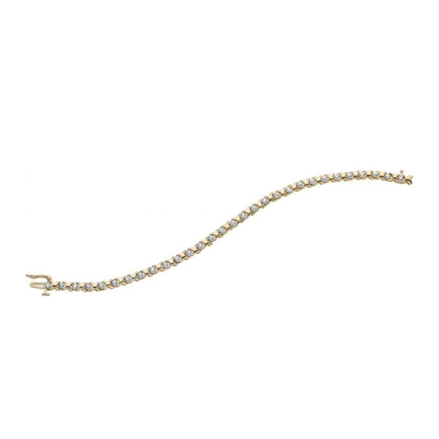 10 Karat Round Diamond Tennis Bracelet with Velour Box
