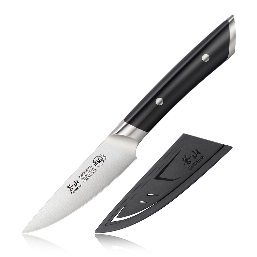 Couteau d'office 3,5 po Helena - Noir