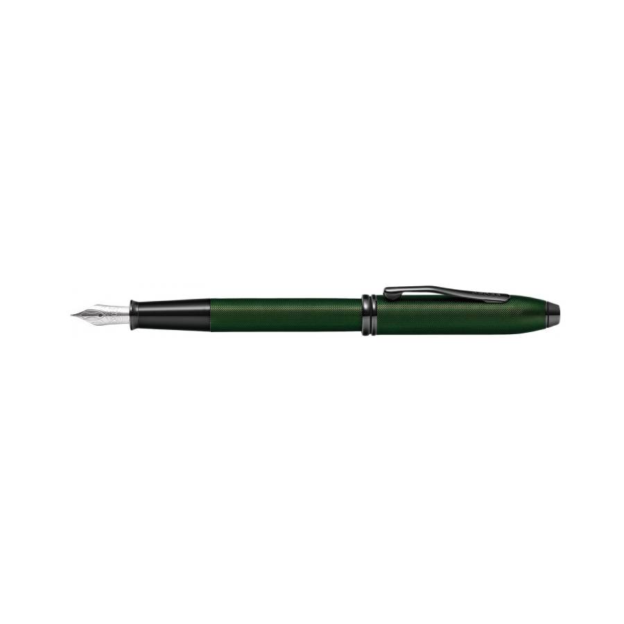 Cross Townsend Fountain Pen - Micro Knurled Green PVD