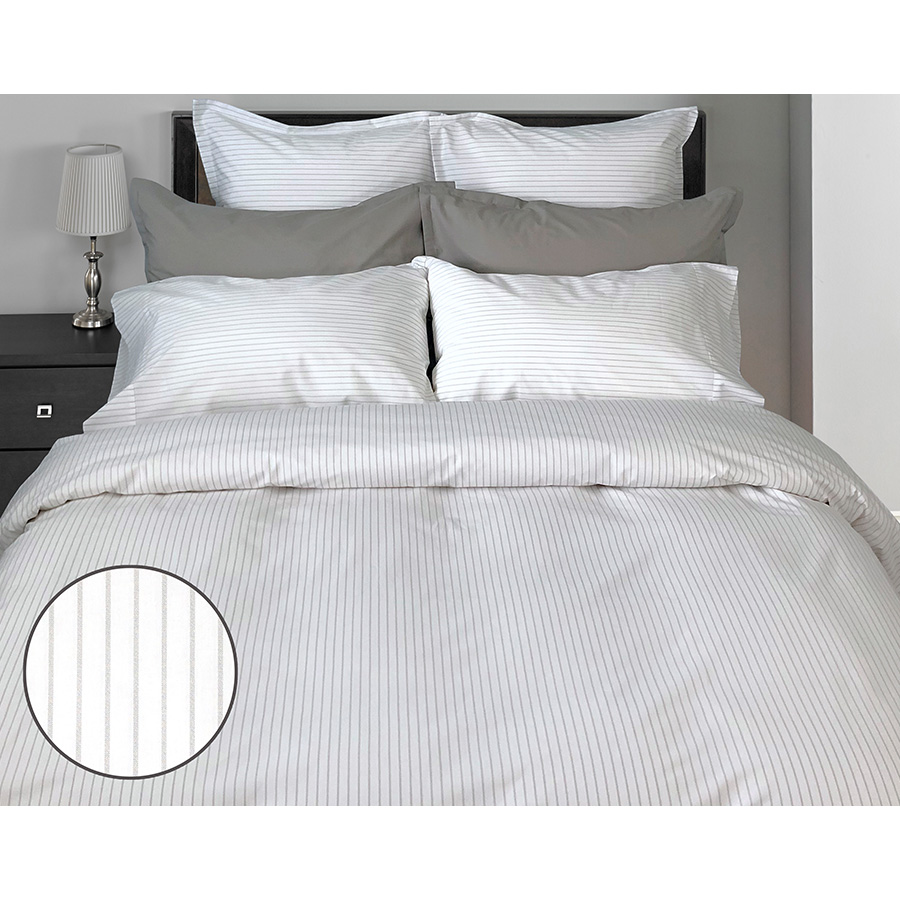 Georgia Stripe Dove Sheet Set - Queen