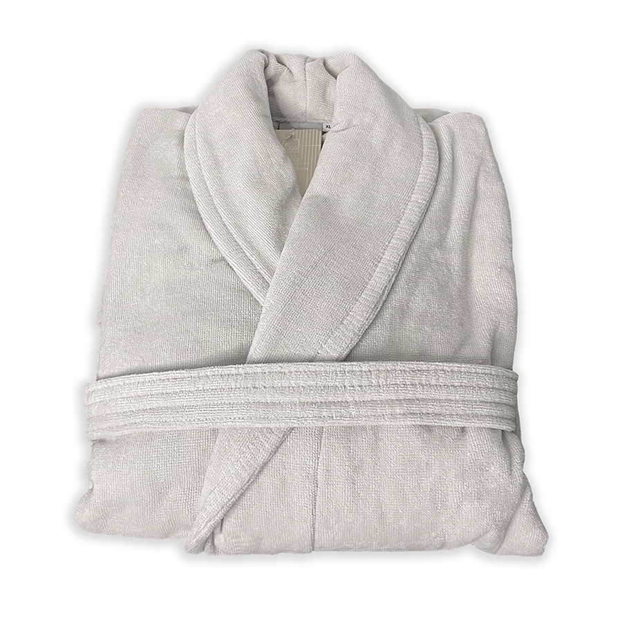 Porto Organic Robe 100% Gots Organic Cotton Bath Robe - Glacier - XL