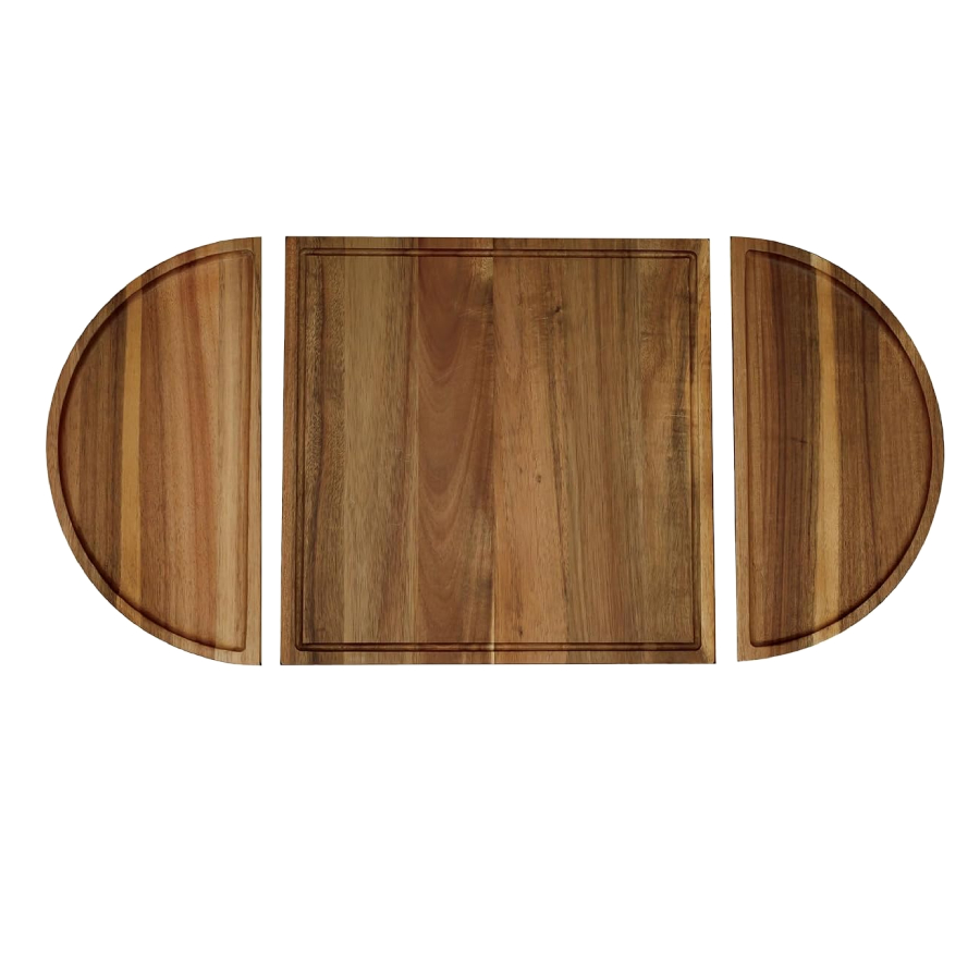Acacia Wood Mini Oval Cutting Board – 3 Piece Set