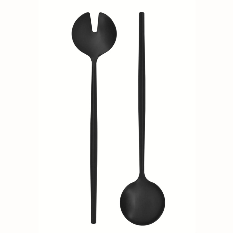 Couverts à salade - Lot de deux - Noir