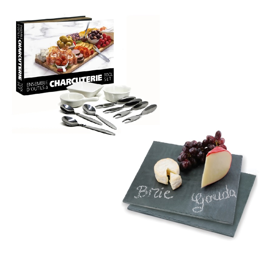 Charcuterie Tool Set with Slate Platters