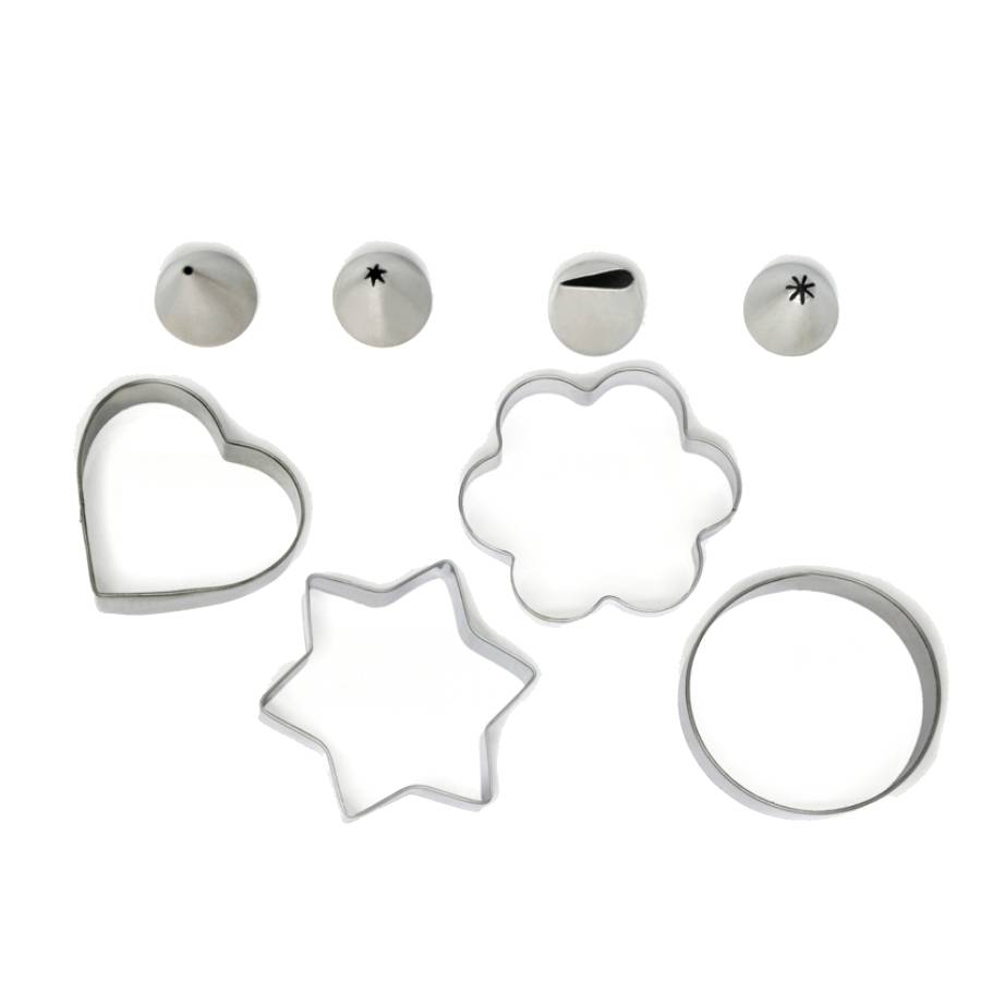 Set de décoration de biscuits 12 pièces - Acier inoxydable