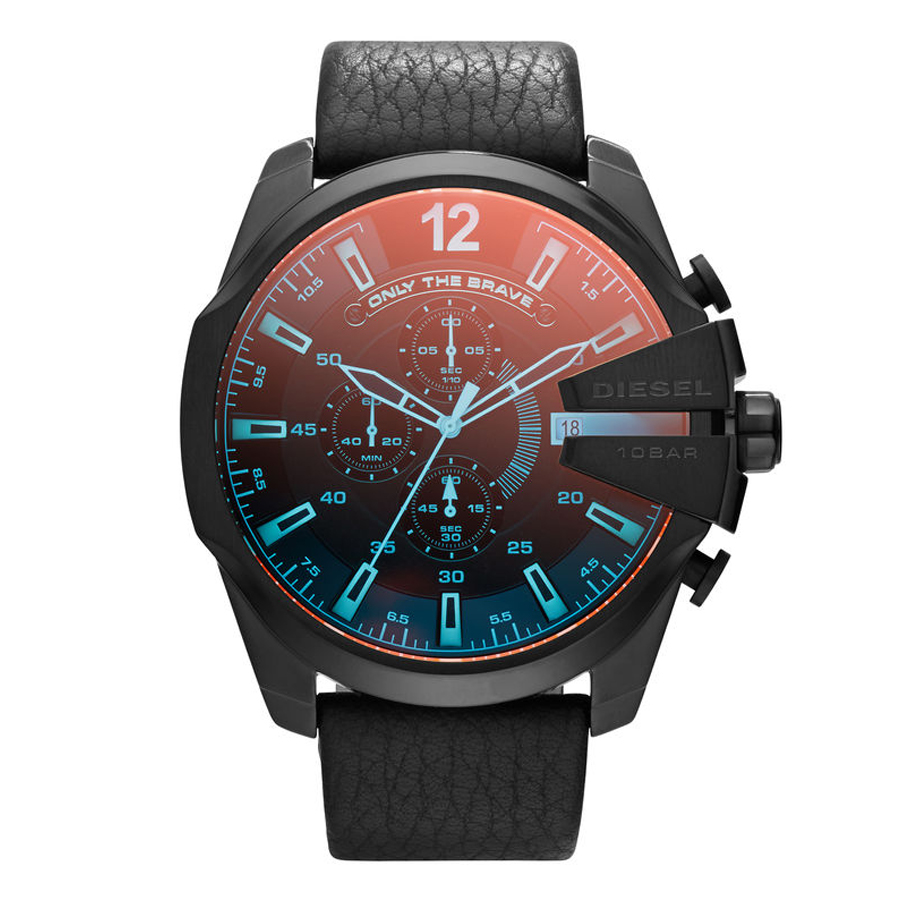 Mega Chief Black Stainless Steel Watch
