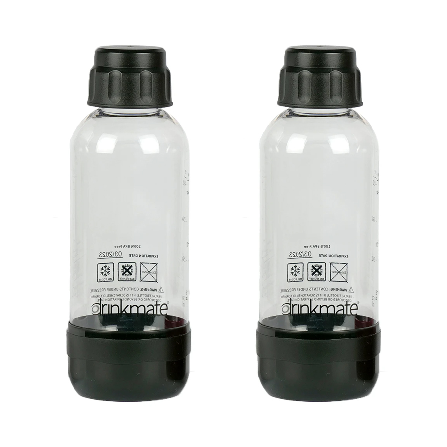 Bouteilles Drinkmate de 0,5 litre - Lot de 2 - Noir