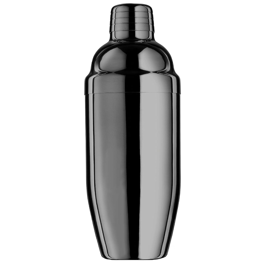 Double-Wall Stainless Steel Cocktail Shaker - Black Chrome