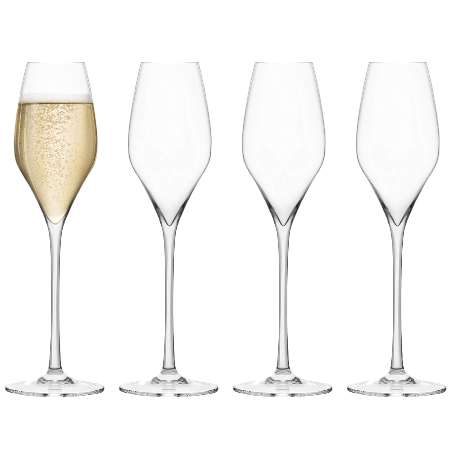 Verres à Champagne en cristal sans plomb - ensemble de 4