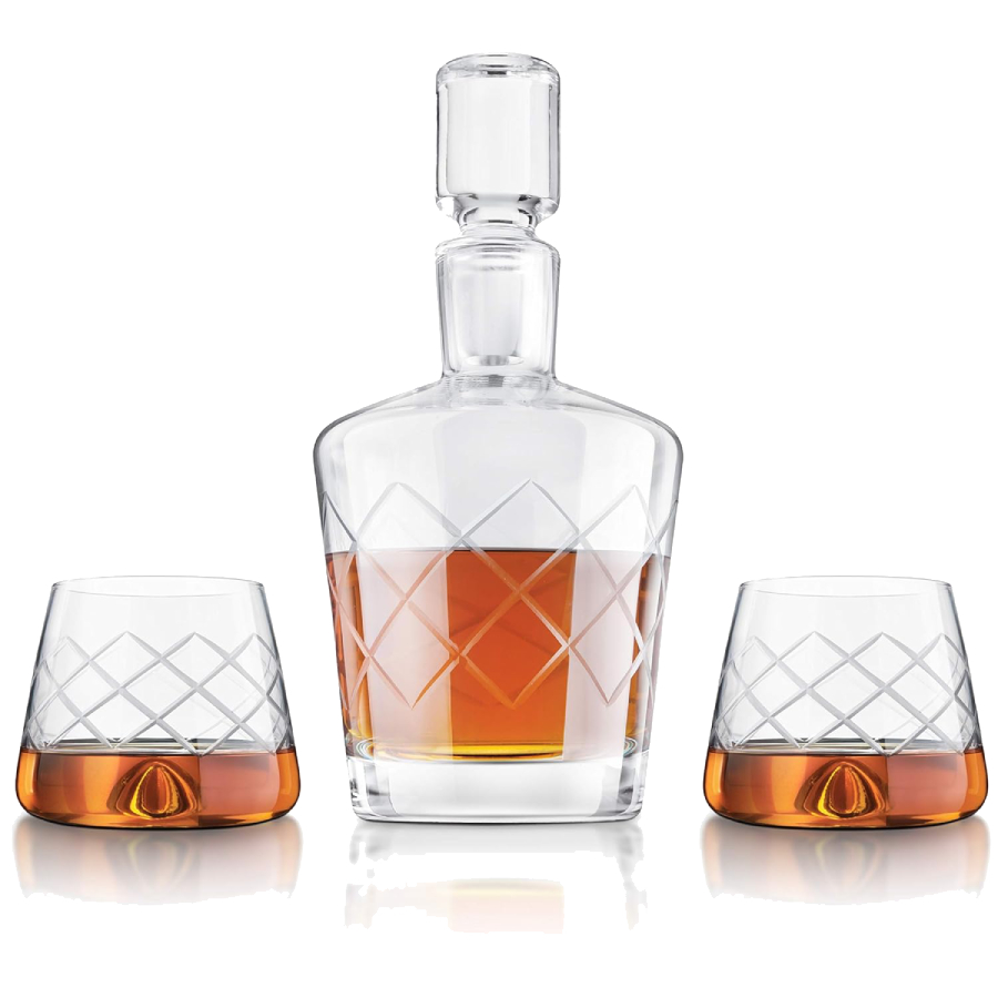 Ensemble de carafe en cristal sans plomb - 4 pièces