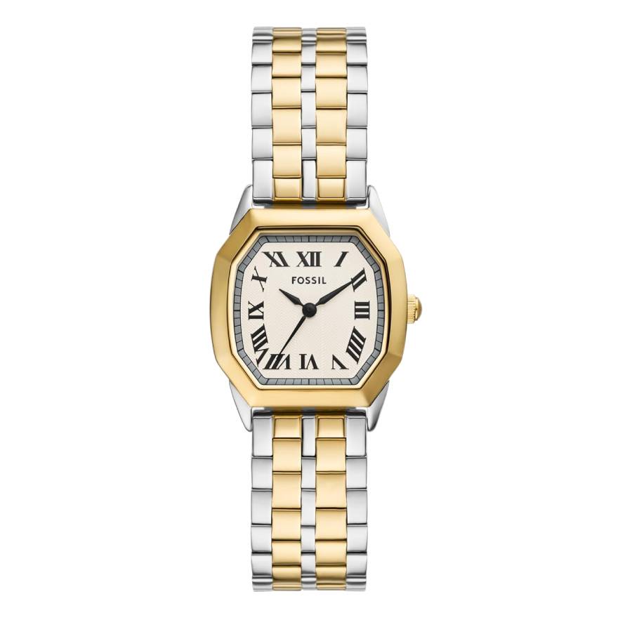Harlow Octagonal Case Cream, Roman Dial - Two-Tone - 27mm