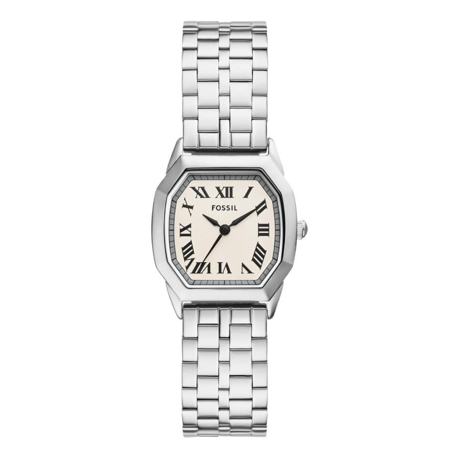 Harlow Octagonal Case Cream, Roman Dial - Stainless Steel - 27mm