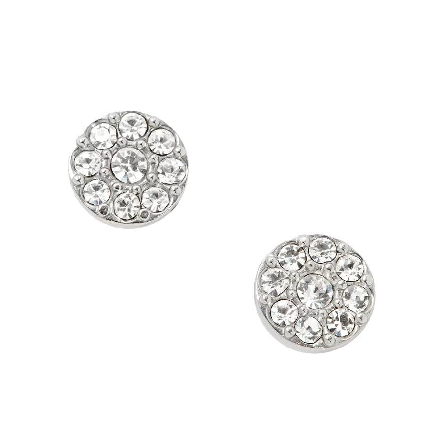 Boucles d'oreilles à tige disque Sadie - Acier inoxydable argenté