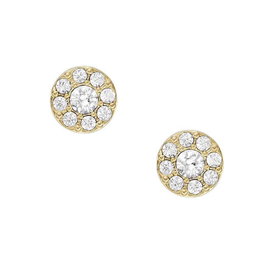Ellis All Stacked Up Gold-Tone Stainless Steel Stud Earrings