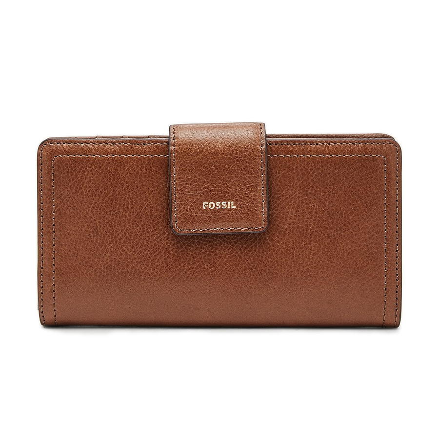 Logan RFID Tab Clutch - Brown