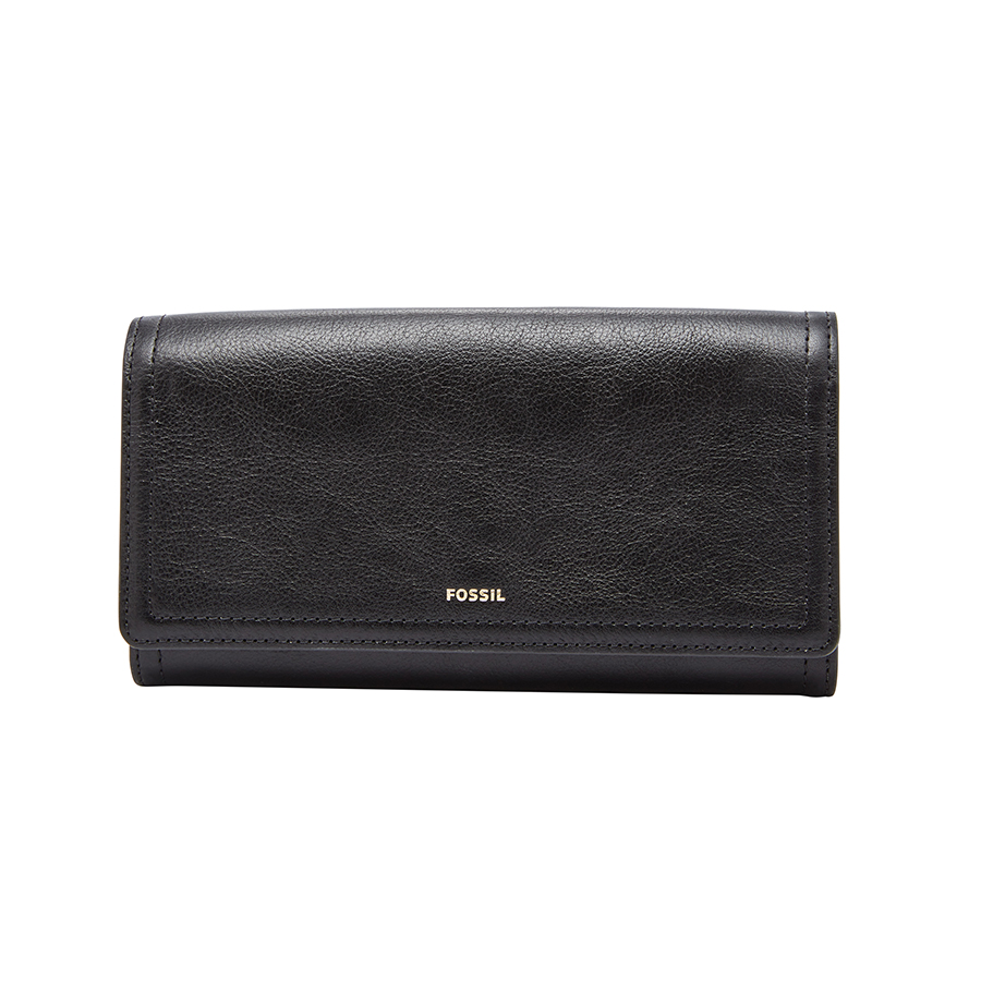 Logan RFID Flap Clutch - Black