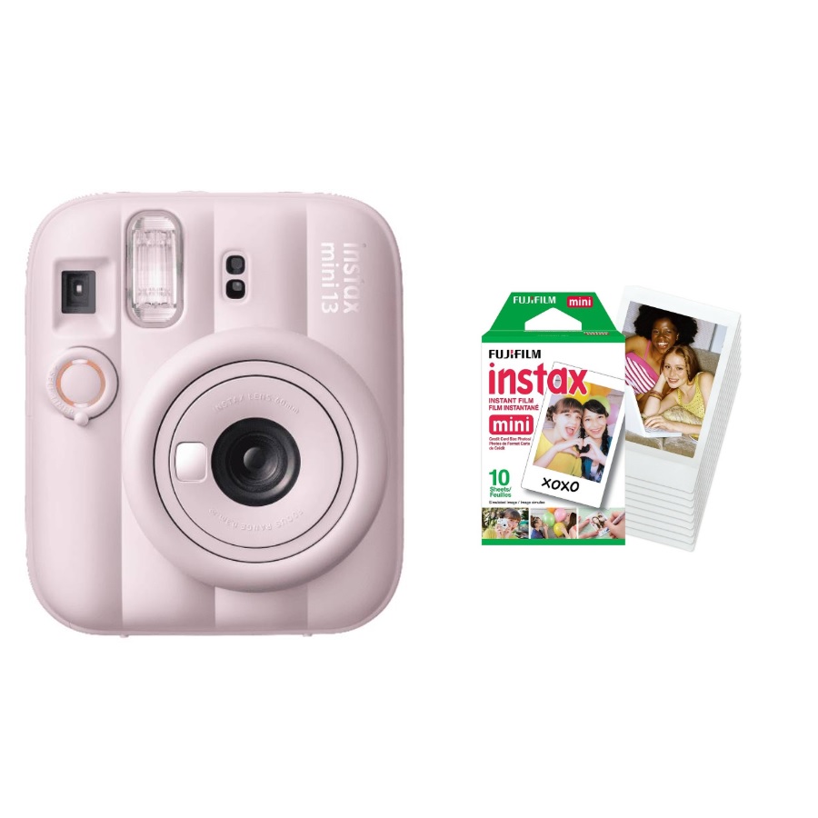 Instax Mini 13 Instant Camera - Candy Pink with Instax Mini Instant Film Pack - 10 films