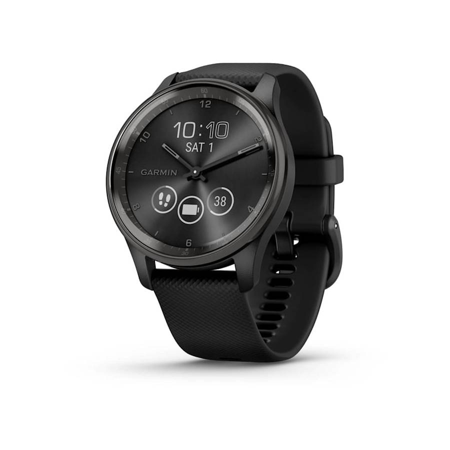 vívomove Trend - Slate Stainless Steel Bezel with Black Case and Silicone Band