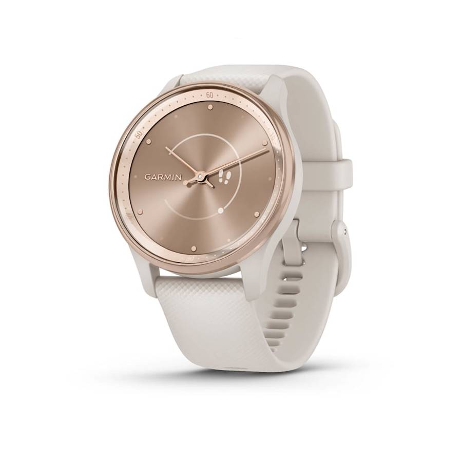 vívomove Trend - Peach Gold Stainless Steel Bezel with Ivory Case and Silicone Band