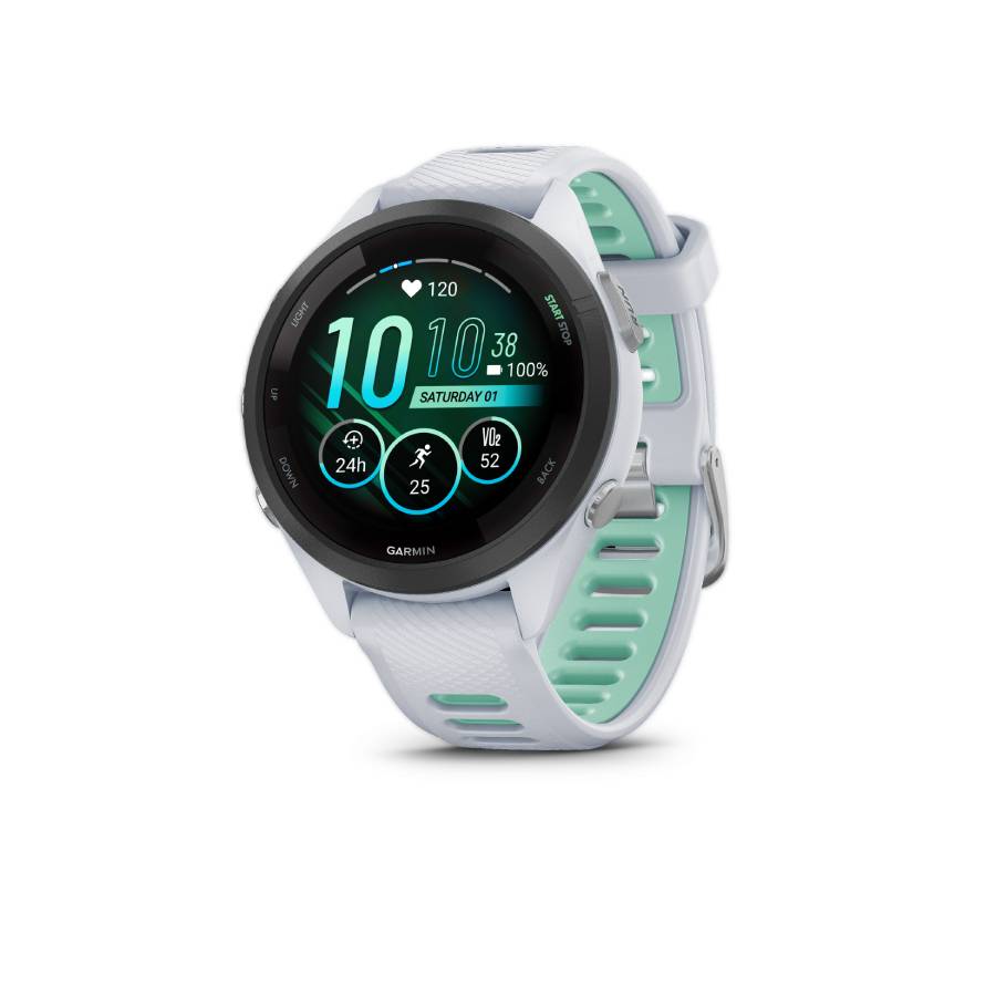 Forerunner 265S GPS Running Smartwatch - Whitestone / Neo Tropic - 42mm