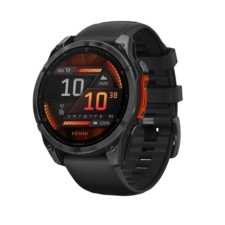 fēnix 8 GPS Smartwatch - Amoled - Slate Gray with Black Silicone Band - 47 mm