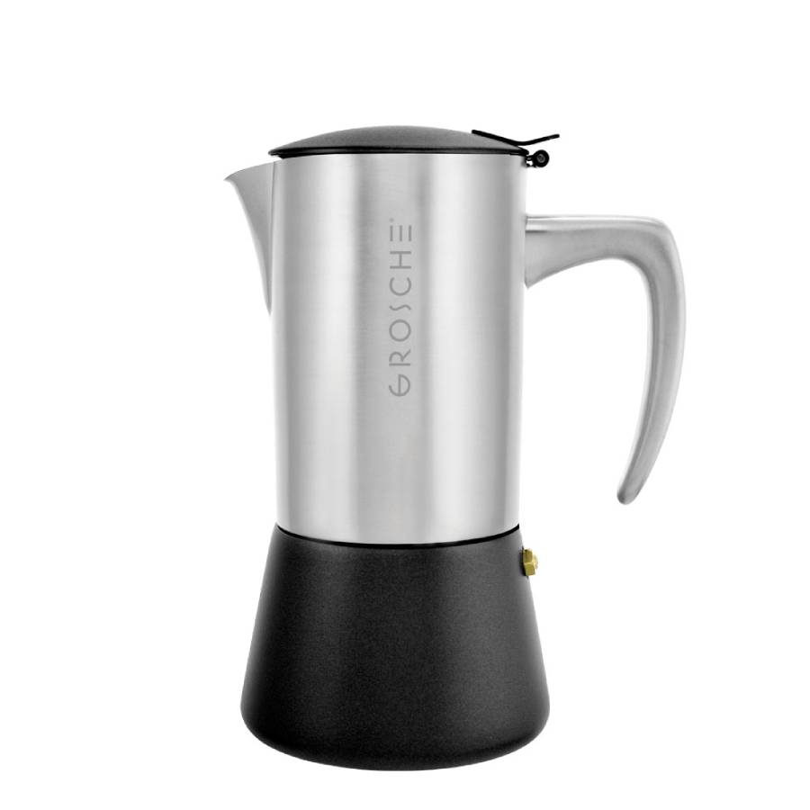 Milano Stainless Steel Stovetop Espresso Maker - Brushed Steel