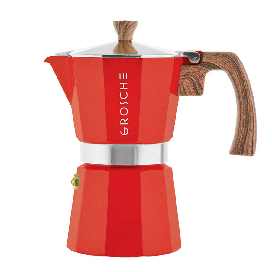 Cafetière italienne en pierre Milano - Red - 6 doses d'espresso