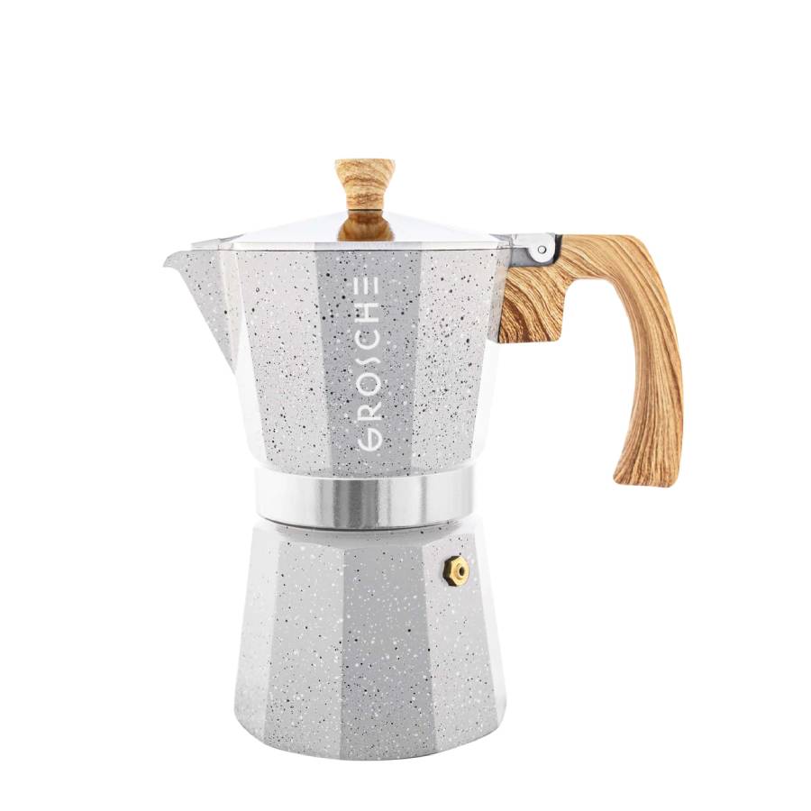 Milano Stovetop Espresso Maker - Fossil Grey - 6 Espresso Shots