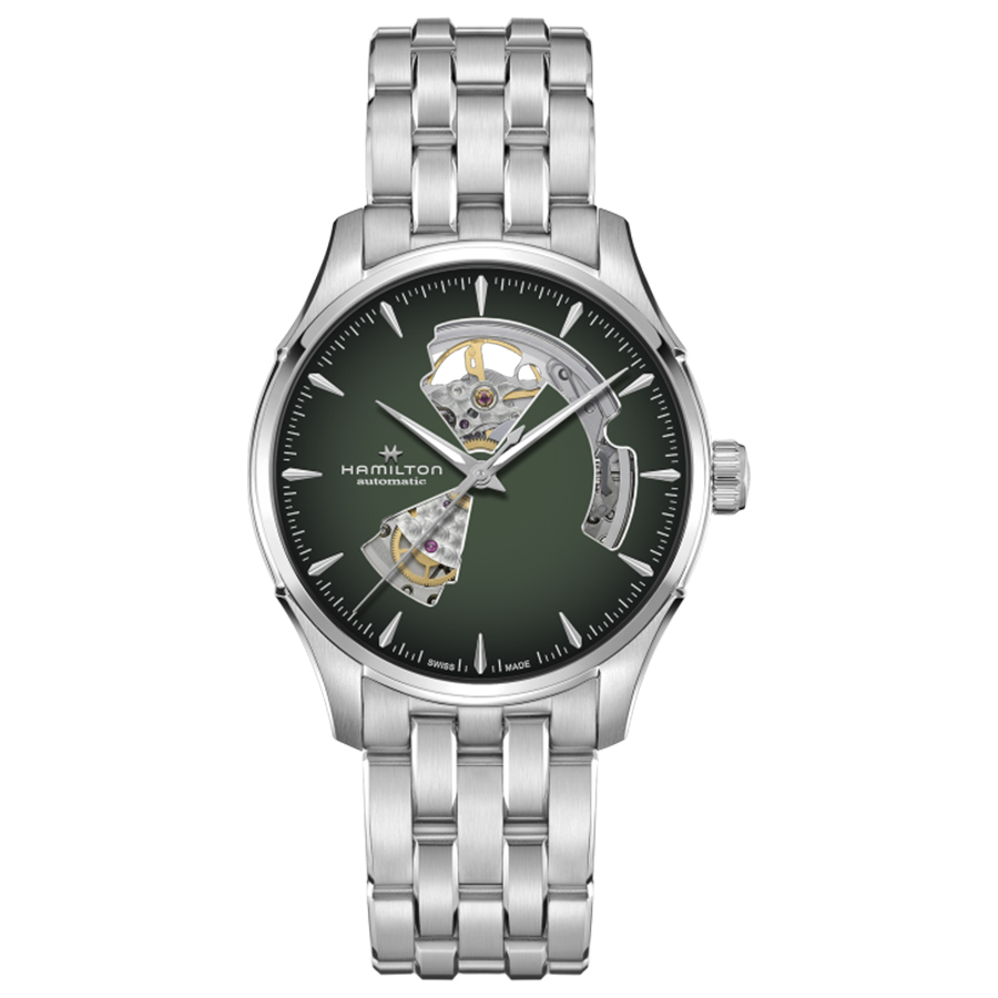 Montre Jazzmaster Open Heart Auto - Hommes - 40mm - Vert/Acier inoxydable