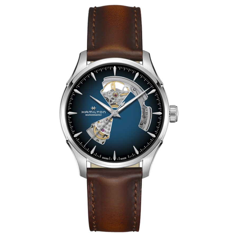 Jazzmaster Open Heart Auto Watch - Men - 40mm - Blue/Stainless Steel