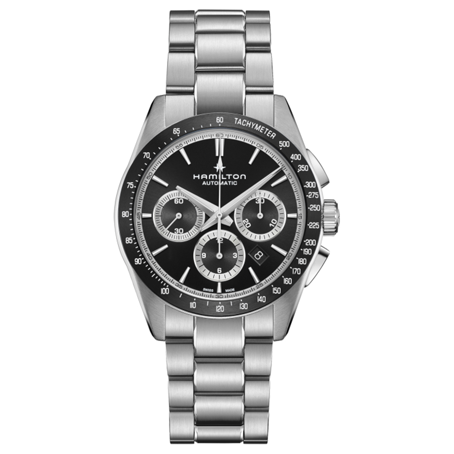 Montre Jazzmaster Performer Auto Chrono - Hommes - 42mm - Noir/acier inoxydable